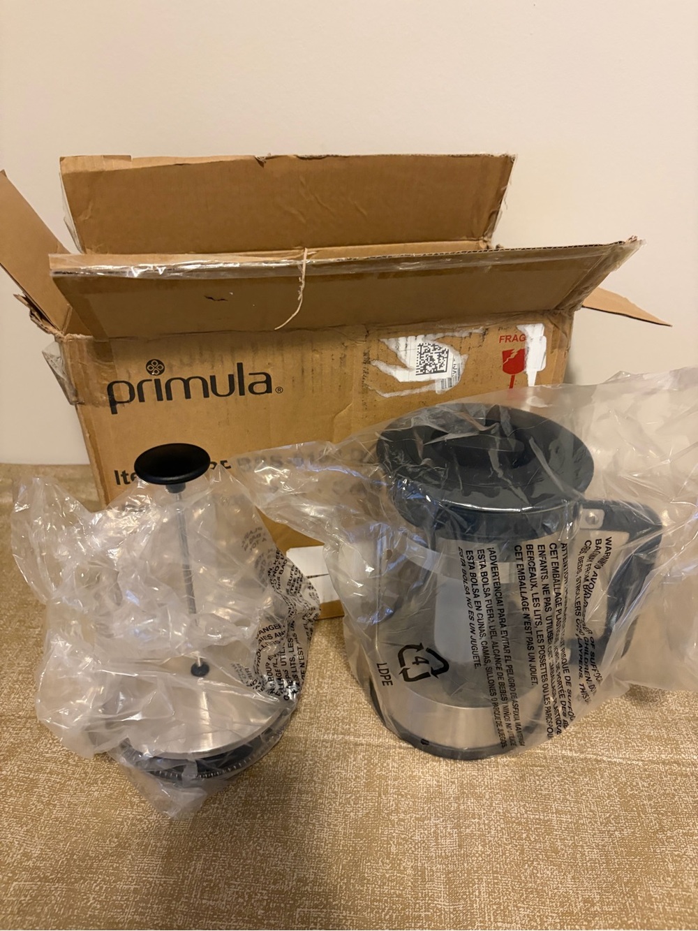 Primula 2 in 1 French Press and Cold Brew Coffee Maker NEW